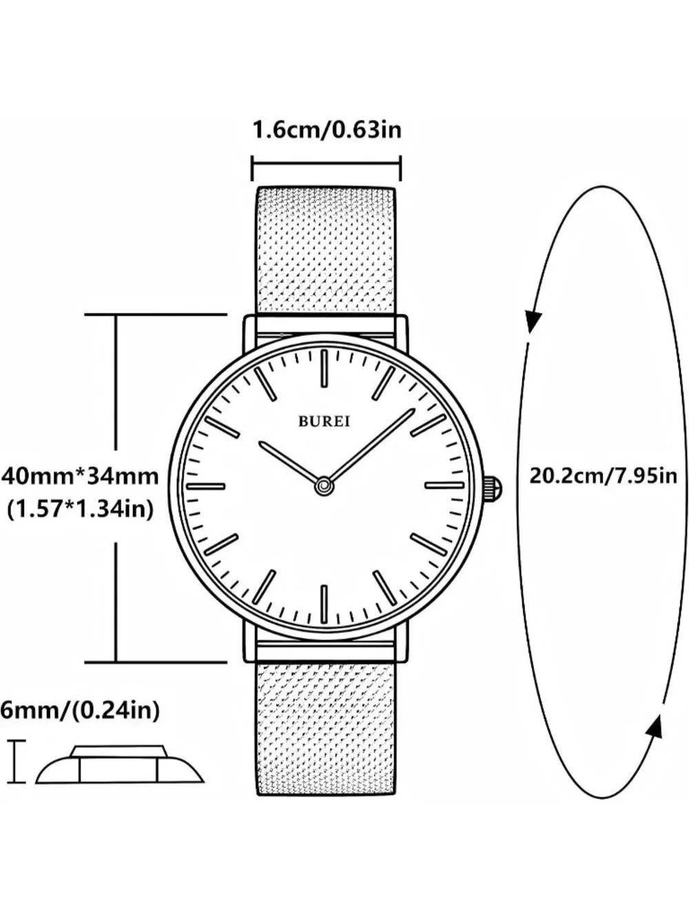 Women's White Black Minimalist Analog Quartz Waterproof Dress Wrist Watches